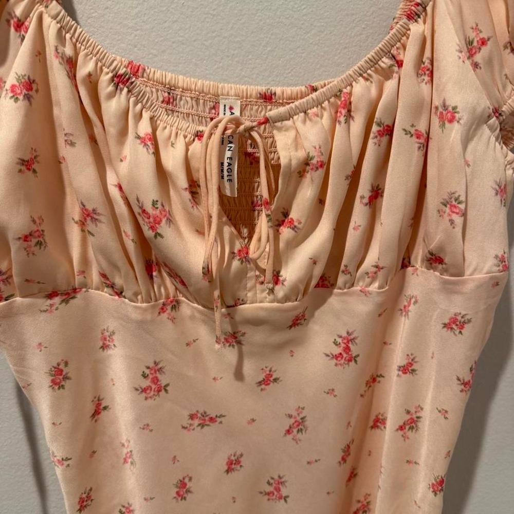 American Eagle Floral Peasant Mini Dress - Picture 2 of 4